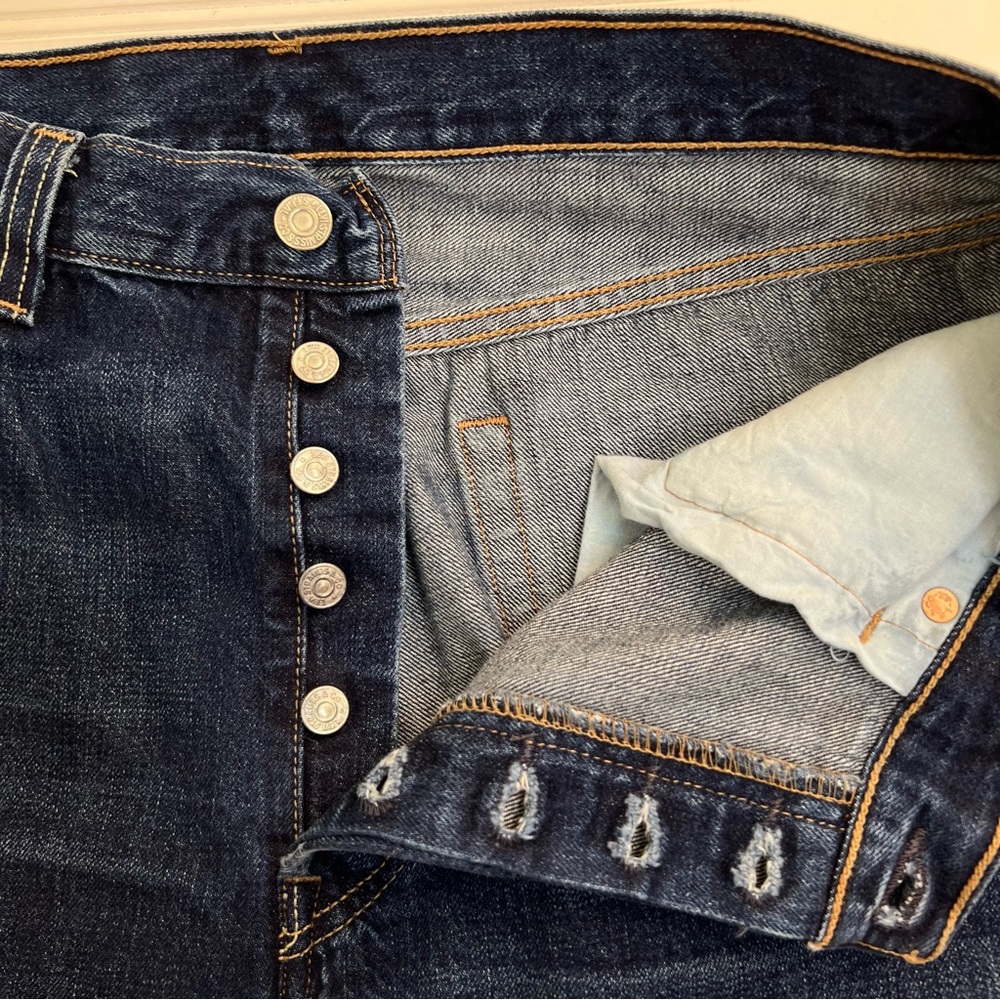 Levi's 501 Selvedge Button Fly Jeans For JCrew 34 x 30 - Picture 6 of 10